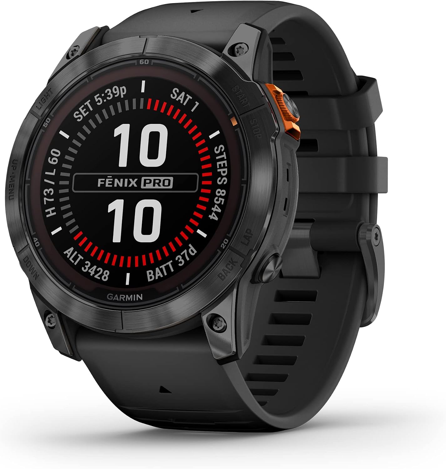 Garmin fēnix 7X Pro Solar, 51 мм, Slate Gray, чёрный ремешок