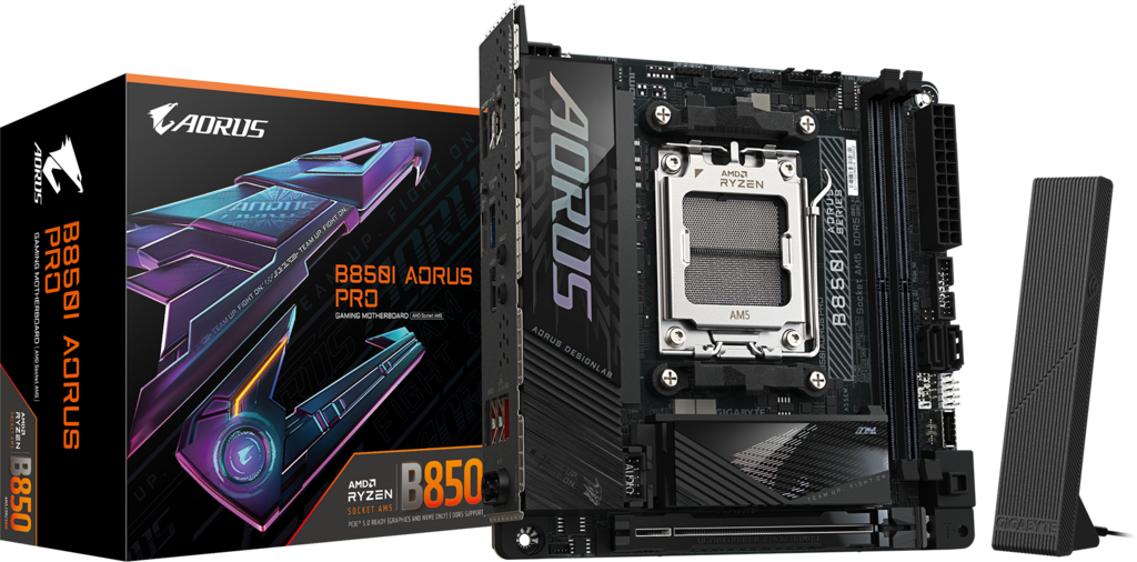 Материнская плата GIGABYTE B850I AORUS PRO (Socket AM5, AMD B850, DDR5, Mini-ITX)