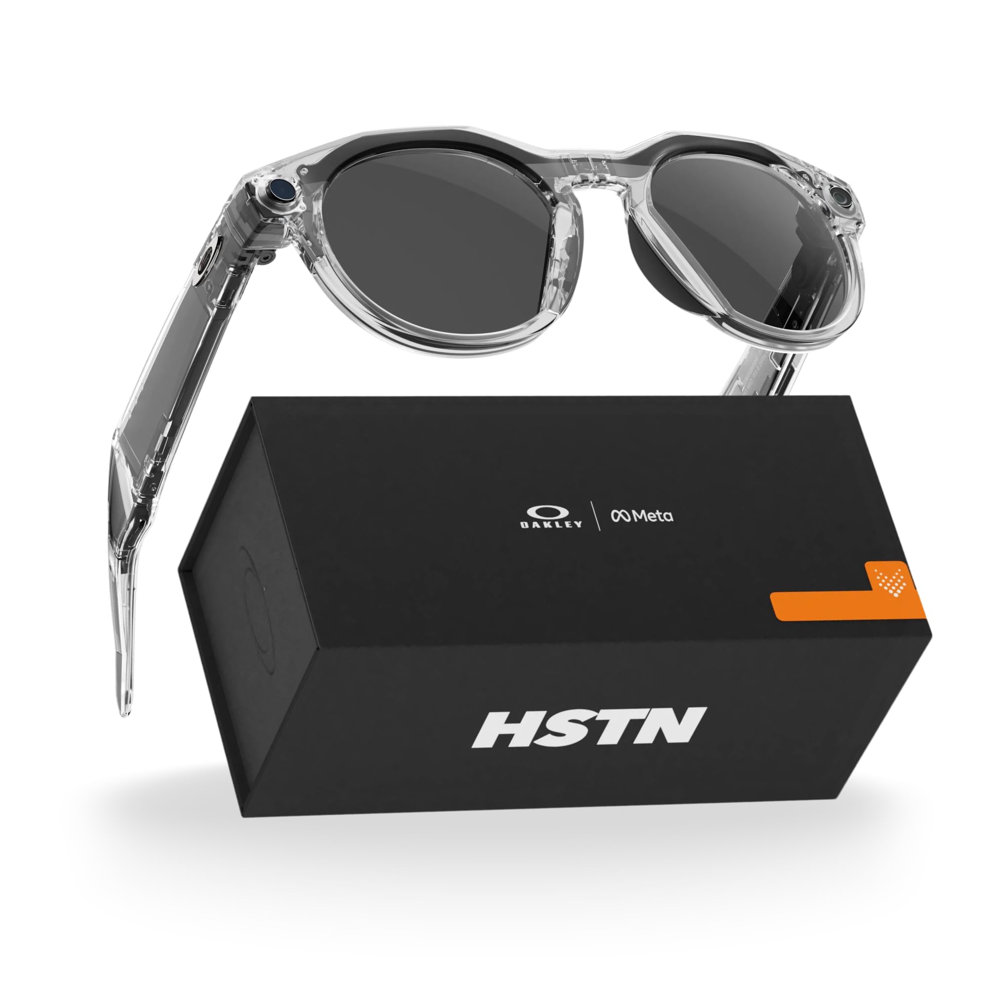 Oakley Meta HSTN — умные очки, прозрачная оправа, линзы Transitions Grey, камера 12 МП