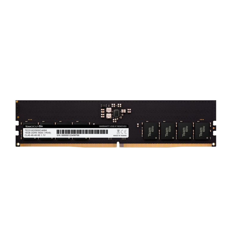 TEAMGROUP ELITE DDR5 16GB 5600MHz CL46 Black TED516G5600C46BK