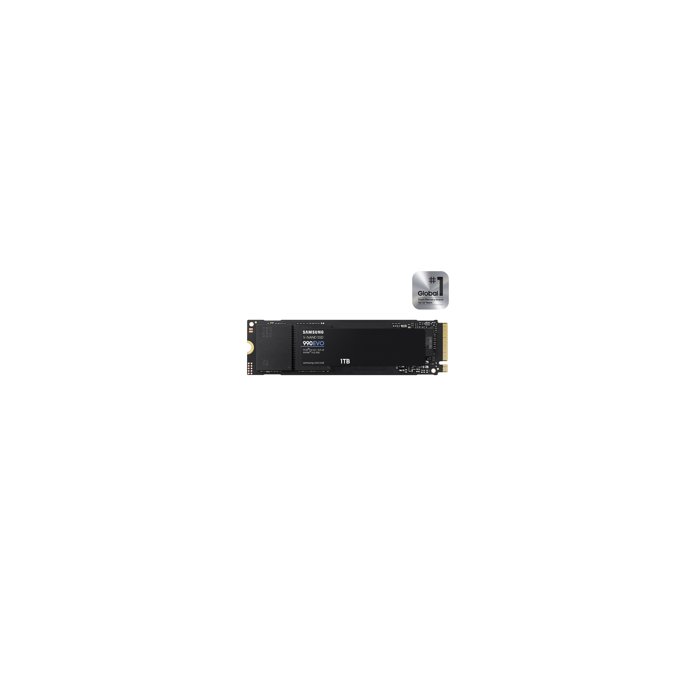 Samsung SSD 990 EVO 1 ТБ, M.2 NVMe PCIe 4.0x4/5.0x2 (MZ-V9E1T0B/AM)