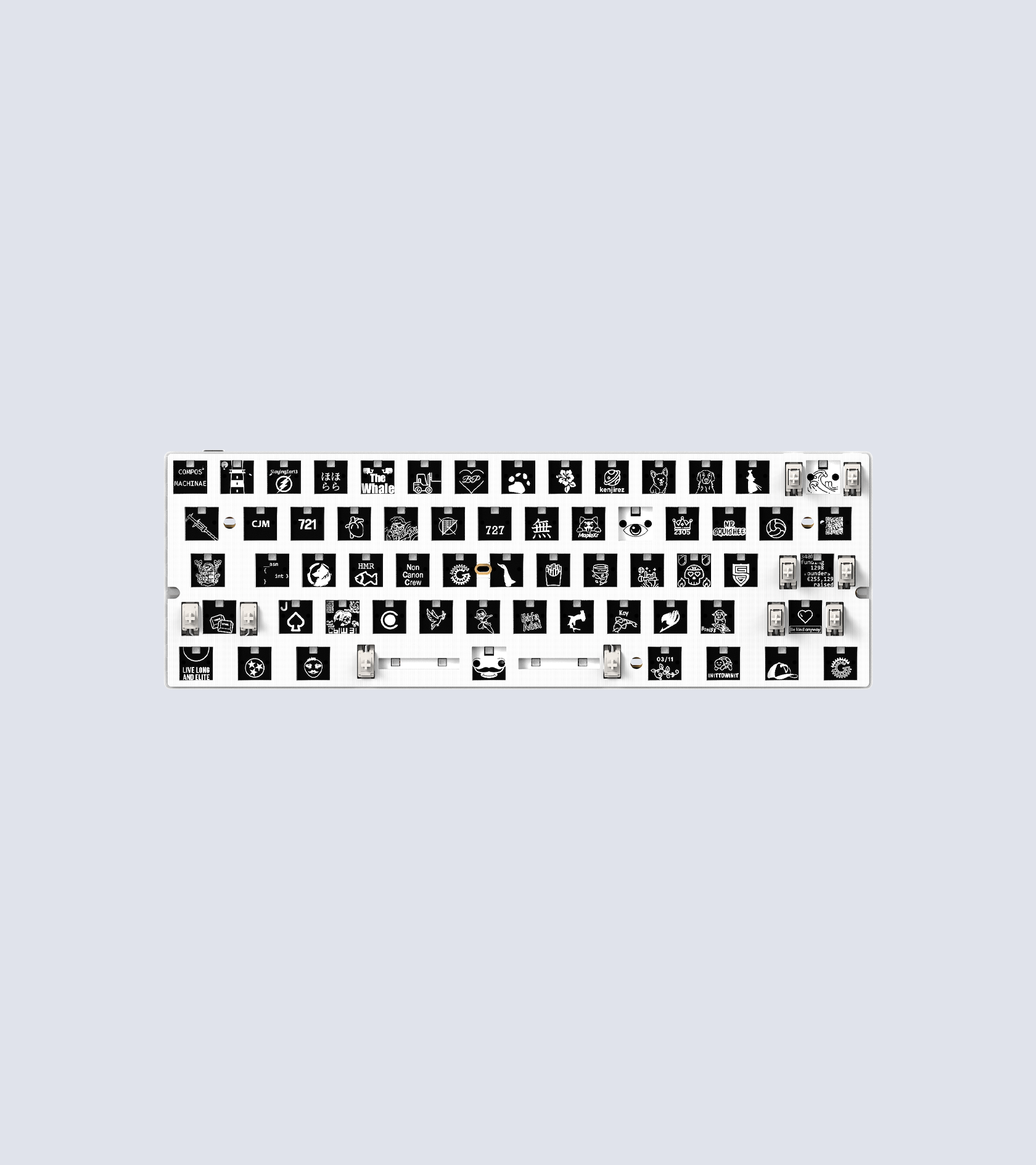 Wooting 60HE v2 Module — плата (PCBA) для DIY-сборки клавиатуры, ANSI
